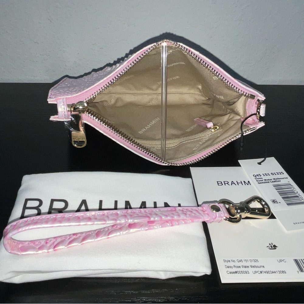 Brahmin Daisy ROSE WATER MELBOURNE Wristlet Clutch Makeup Bag NWT - Picture 8 of 9